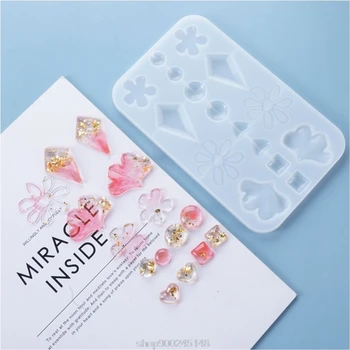 

DIY Dangle Eearrings Silicone Mould Crafts Jewelry Pendant Making Tools Crystal Epoxy Resin Mold O30 20 Dropshipping