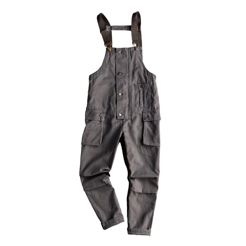 Sokotoo Men's pockets buttons loose bib overalls Hip hop suspenders jumpsuits Coveralls Sokotoo Men's pockets buttons loose bib overalls Hip hop suspenders jumpsuits Coveralls