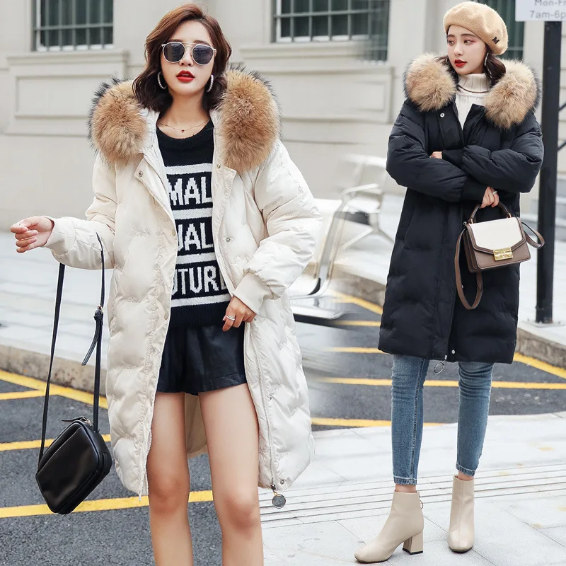 

Cotton-padded Clothes/Cotton Coat Embroidered 2019 Winter Trend Simple Cool Hooded Solid Color Elegant Casual Mid-length