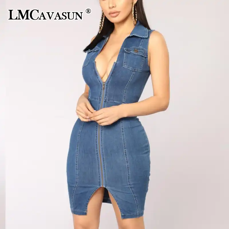 sleeveless denim dress plus size