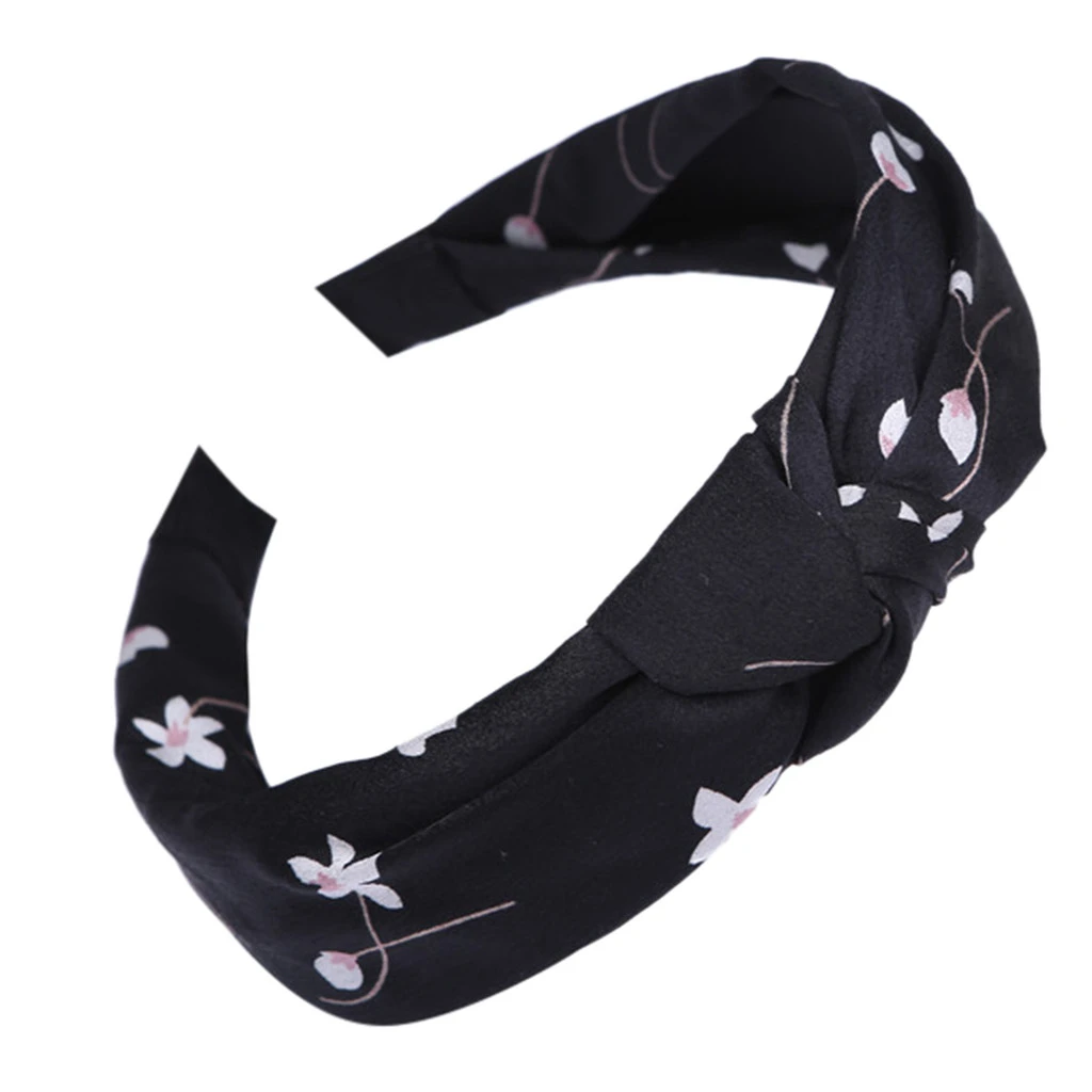 Women Headband Vintage Casual Fabric Hairband Cross Knot Elastic Hair Bands Soft Solid Girls Head Wrap Hair Band Accessories 926