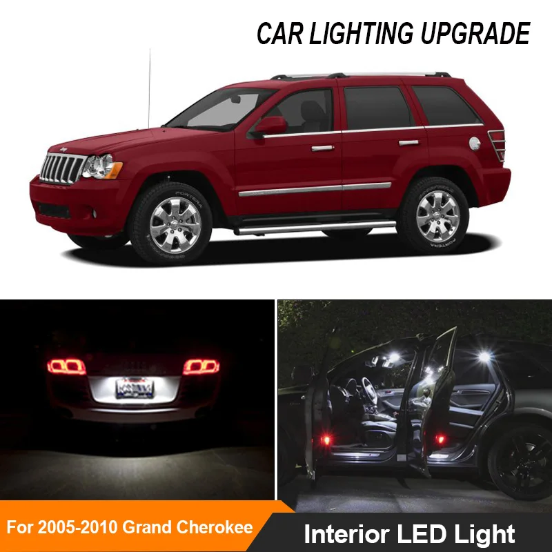 12x Φ комплект светильник интерьера для 2005-2010 Jeep Grand Cherokee купольная карта ка