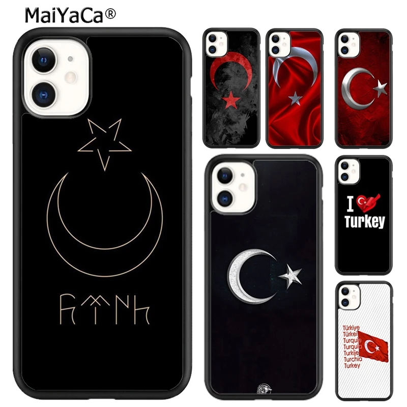 MaiYaCa чехол для телефона с турецким флагом iPhone 5s SE 6s 7 8 plus X XR XS 11 12 pro max Samsung Galaxy S8 S9 S10 |