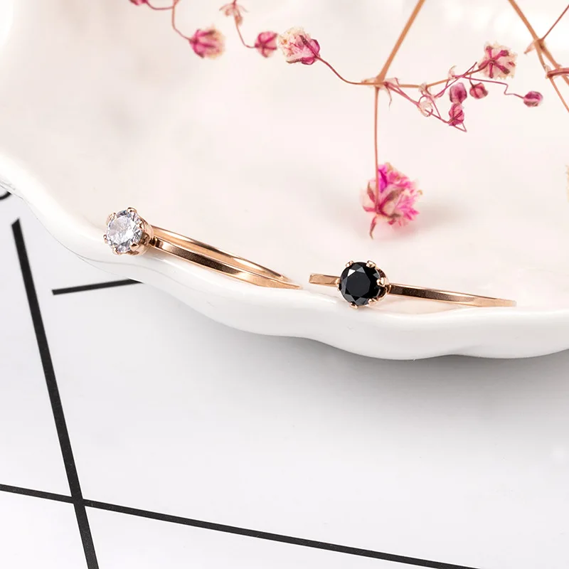 Titanium Steel Finger Ring Women Jewelry