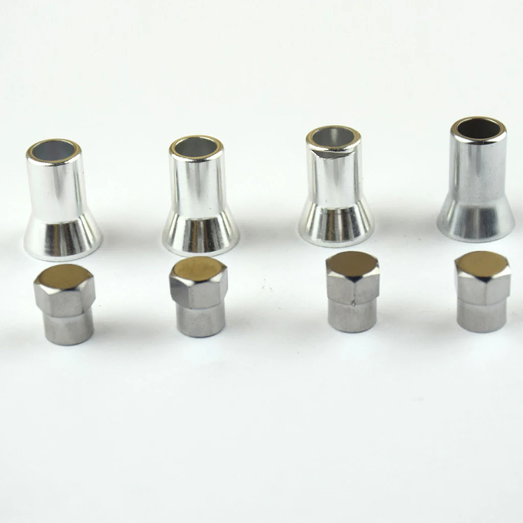 8 Pairs Car Truck TPMS Tire Valve Stem Caps Sleeve Covers Chromed Plastic