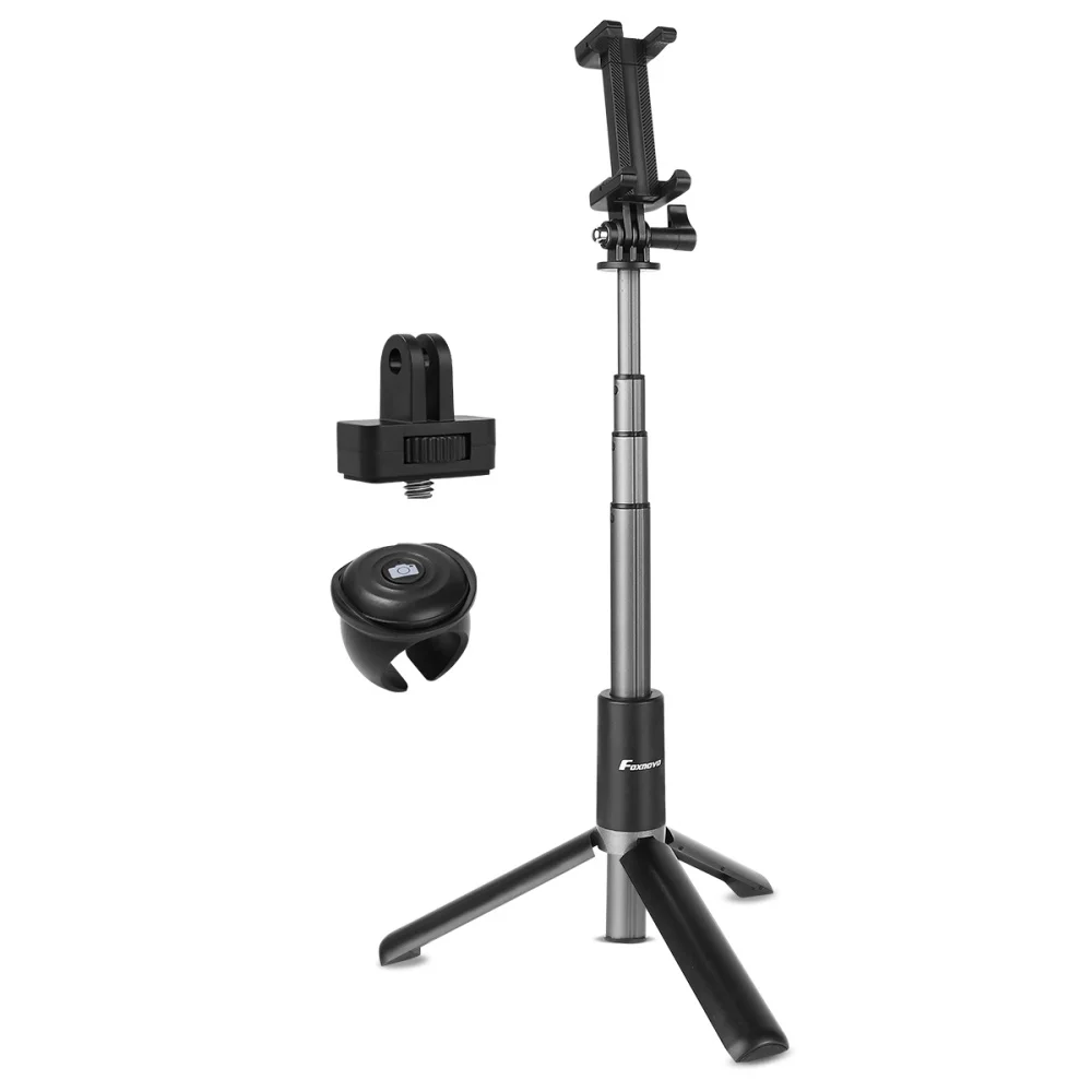 

FOXNOVO 1PC Selfie Stick Tripod Bluetooth Remote Extendable Retractable Tripod Stand Monopod Phone Holder For Gopro Camera