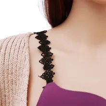 Полый кружевной бюстгальтер с цветочным узором для женщин и девочек, противоскользящий сексуальный бюстгальтер, плечевой ремень, аксессуары для женских бюстгальтеров