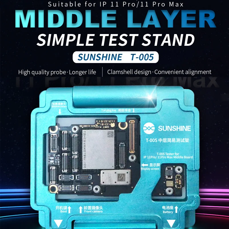 SUNSHINE T-004 для iPhone 11 средний слой простой тестовый стенд Sunshine T-005 для 11 Pro 11 Pro Max MOTHERBAORD тестер