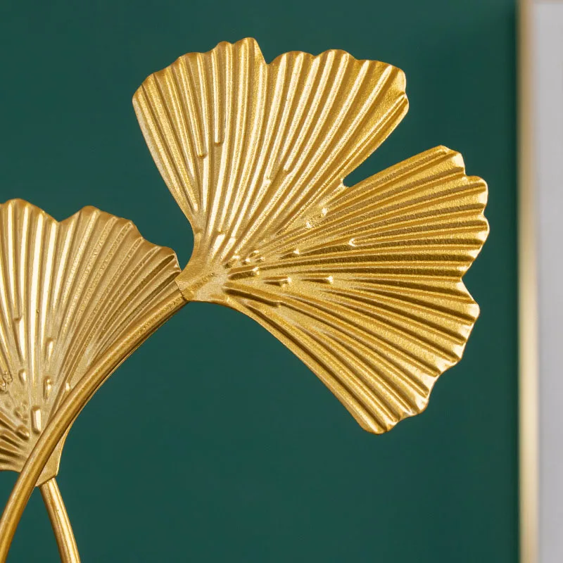 Nordic Luxury Gold Ginkgo Biloba Leaves Figurine Metal Plant Sculpture Room Decor Fengshui Ornament Home Decoration Accessories Nordic Luxury Gold Ginkgo Biloba Leaves Figurine Metal Plant Sculpture Room Decor Fengshui Ornament Home Decoration Accessories