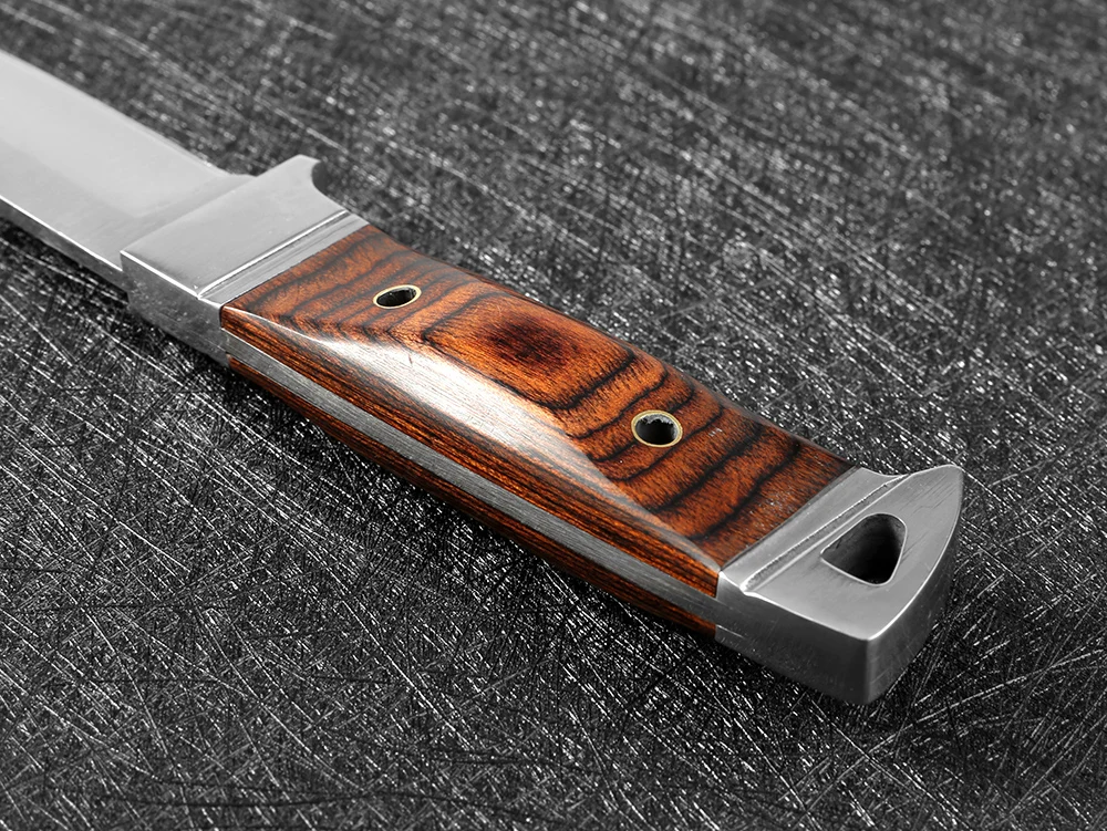 KKWOLF охотничий нож с фиксированным лезвием K90, с деревянной ручкой, для кемпинга, выживания, тактический спасательный нож, для улицы, портативный, EDC инструменты