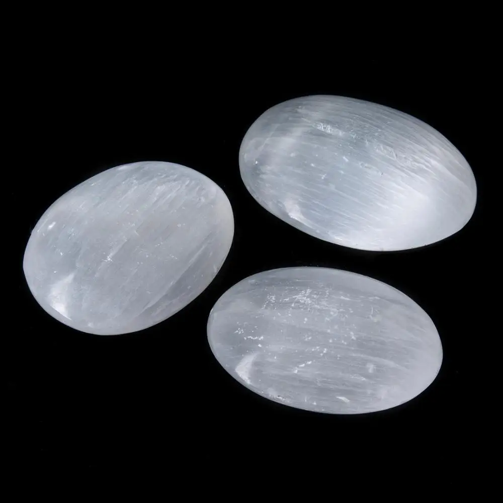 1 шт. натуральный гипс селенит сатин шпат Кристалл Овальный белый кристалл натуральный чакра камни