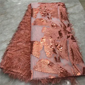 

French Lace Fabric African Embroidered Lace Tulle Lace Fabric With Sequins Nigerian Laces Fabrics For Wedding Dresses 2l3066-792