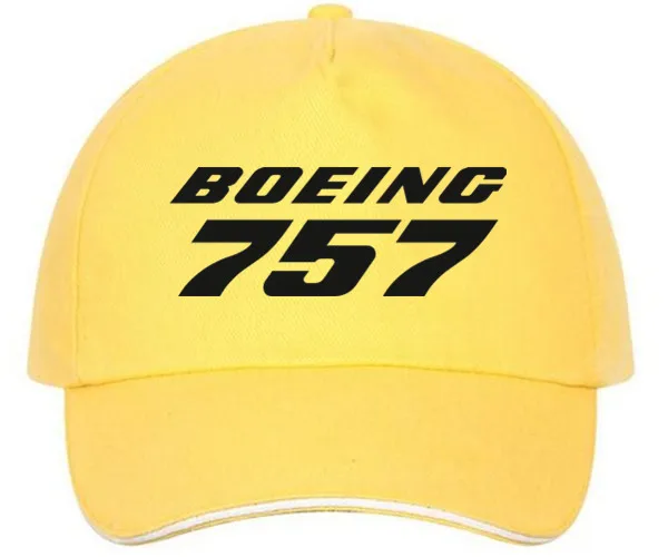 XQXON-Boeing 757 дизайн печати для мужчин и женщин Бейсболка Повседневная мода унисекс бейсболки HH08 - Цвет: yellow