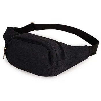 

High Capacity Unisex Canvas Waist Packs Belt Bag Portable Men Women Waist Bags Hot Sale High Quality Fanny