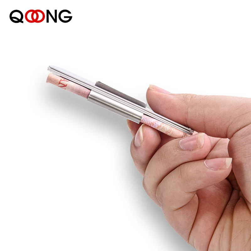 Metal Money Clip 6.3*3CM Lettering Double Layer Metal Money Clips Stainless steel Double Sided Credit Card Money Holder Bill Cash Clamp