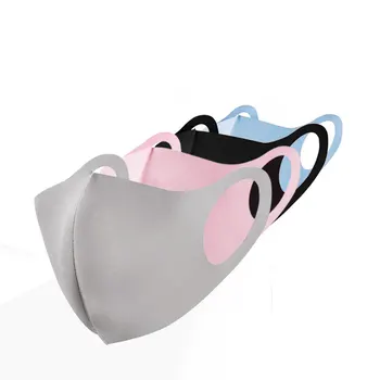 

Ice Silk Cotton Hanging Ear Masks Washable Men And Women Breathable Cotton Dust Mask Unisex Protective Mask