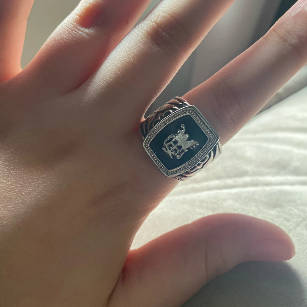 Hanreshe the Vampire Diaries Ring Stainless Steel Black Revival