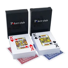 Nueva Caliente 2 Set/lote Baccarat Texas Hold'em Glaseado De Plástico Naipes Impermeable Junta de Cartas de Póquer Juego de Puente 58*88mm qenueson