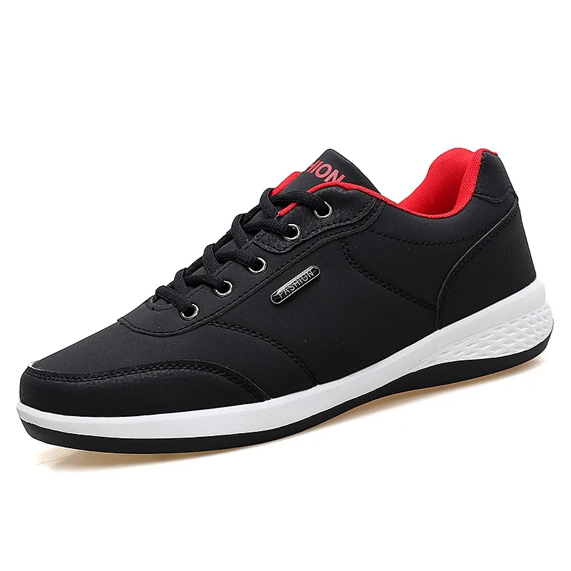 Мужские повседневные кроссовки из искусственной кожи легкие дышащие теннисные