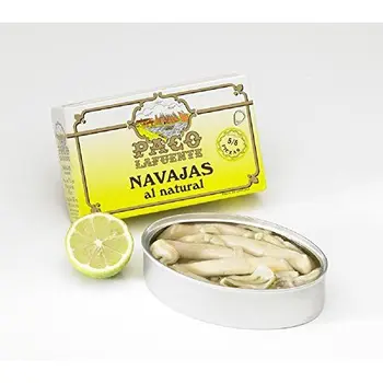 

Navajas al natural "Paco Lafuente" (8-10 unidades) - De las Rías Gallegas - Producto del Mar 100% Natural y Artesanal
