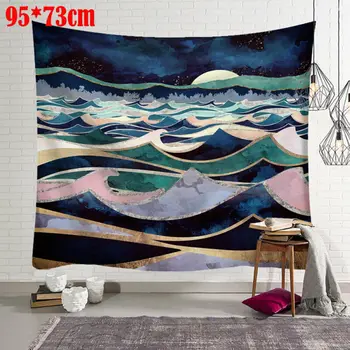 

1Pc Psychedlic Hippie Art Tapestry Mountain Print Wall Hanging Tapestry Home Decor
