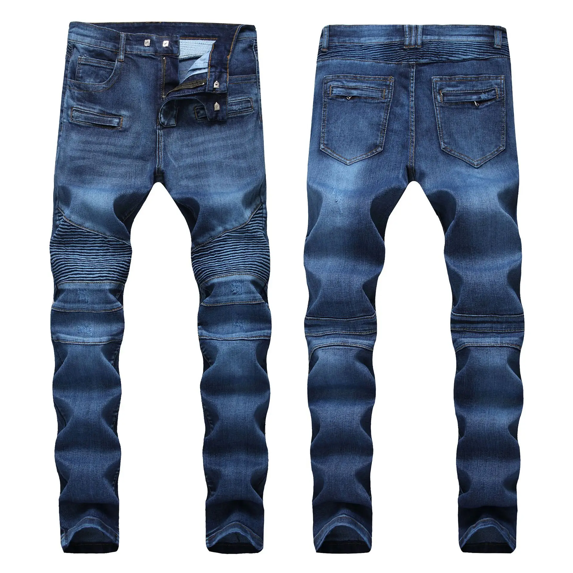 

Brand 2019 NEW Regular Minimalist Style Denim Overalls Mid Waist Full Length Male Washing Cowboy Jeans Locomotive Stysize 29-40
