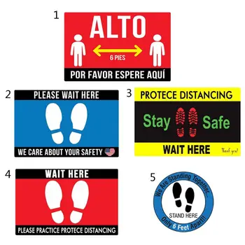 

Social Distancing Floor Decals Only 6 Feet Apart Anti-Slip Safety Floor Sign Marker Keep Safe Distance Floor Sticker