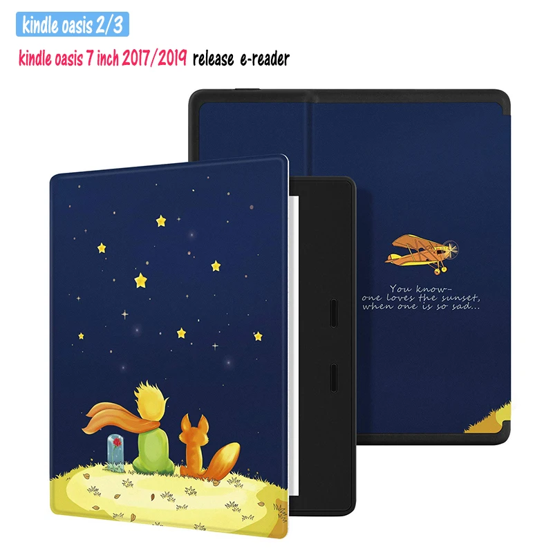 

Painted PU Leather Case for All-New Kindle Oasis (10th Gen 2019/9th Gen 2017 Release) Fit Protective Cover with Auto Wake Sleep