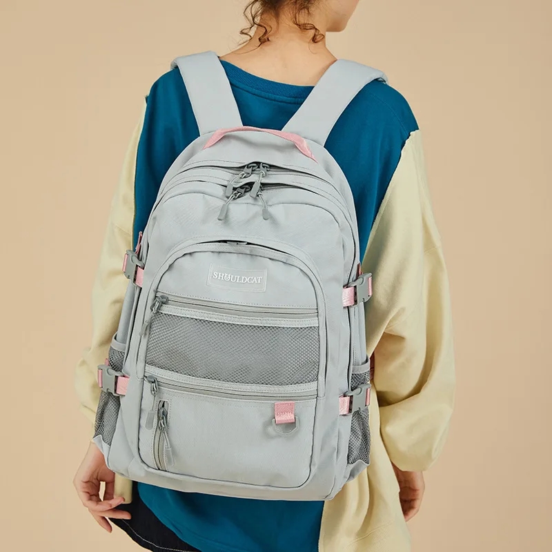 

2020 new simple and fashionable portable school bag female high school college students simple backpack backpack