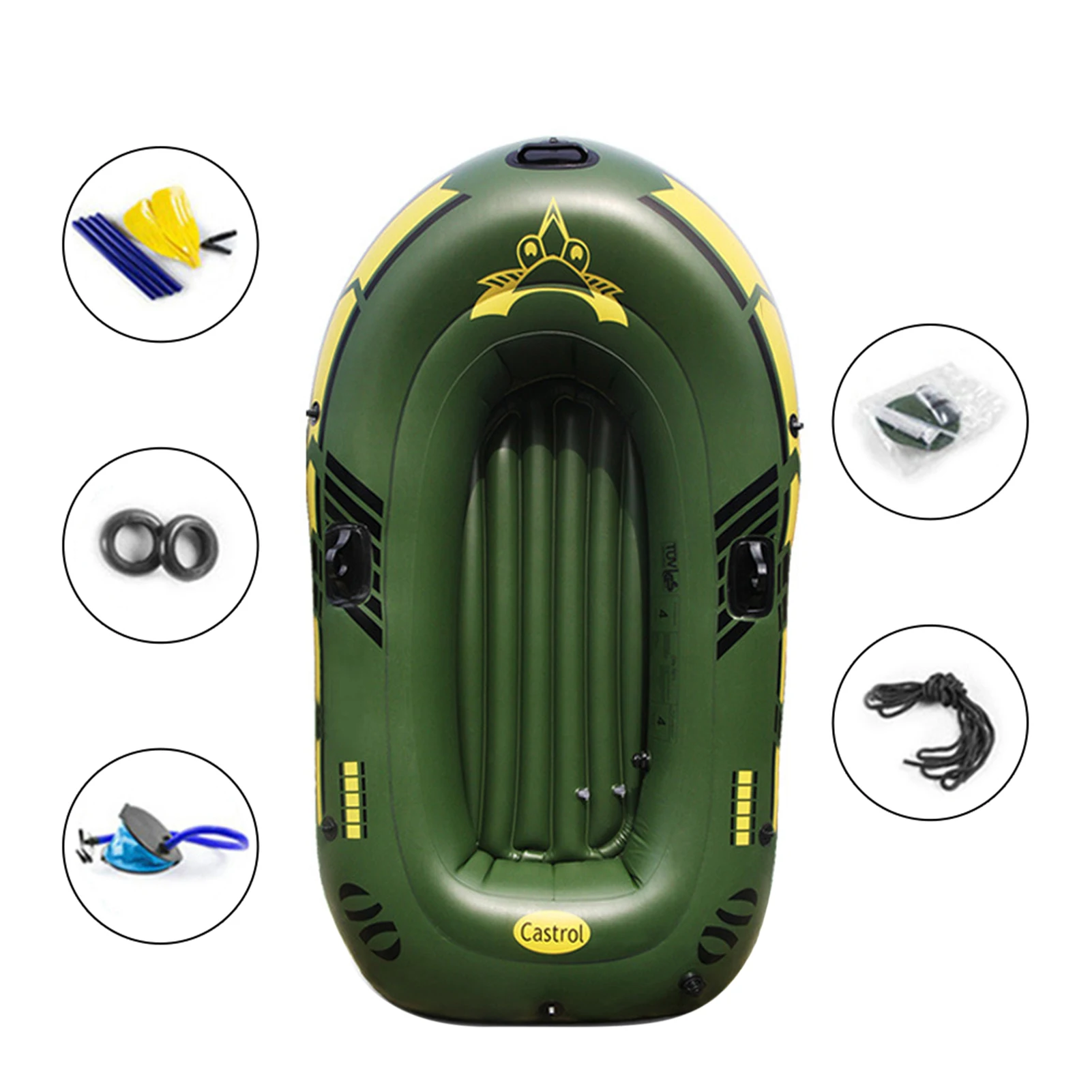 Iatable Boat Drifting Boat Iatable Seat Cushion Waterproof Wear-resistant Comfortable For 2/3 Person Kayak