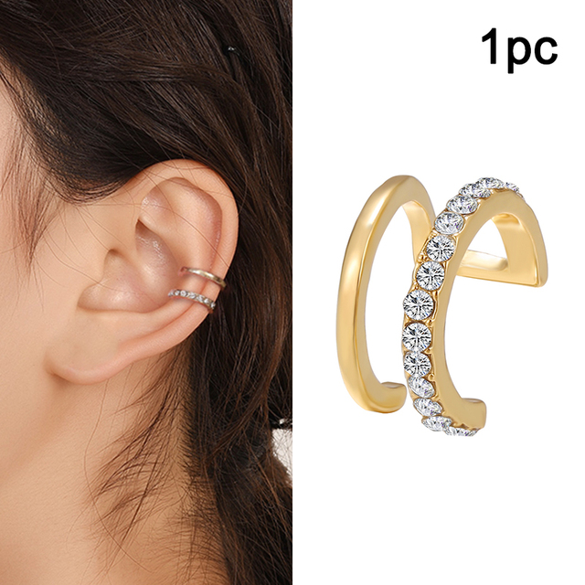 Simple Gold Silver Color Ear Clips Non-Piercing Fake Cartilage Earrings Clip Earrings Ear Cuff For Women Men Jewelry