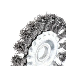 Серебристая стальная проволочная щетка 100 мм для очистки металла, удаления ржавчины, шлифовки, шлифования