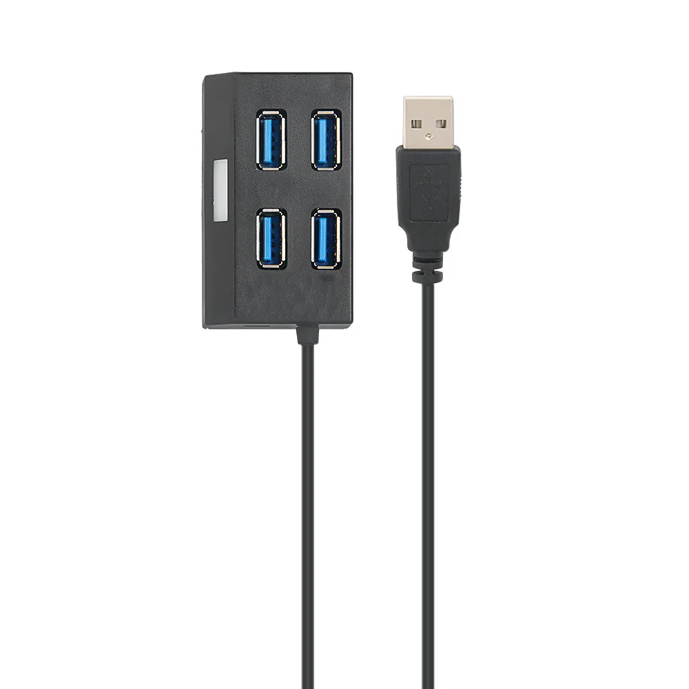 Лидер продаж-Док-станция USB Премиум 4 Порты и разъёмы алюминиевый usb-концентратор Экранированный Кабель Для IMac, Macbook, ПК и ноутбуков