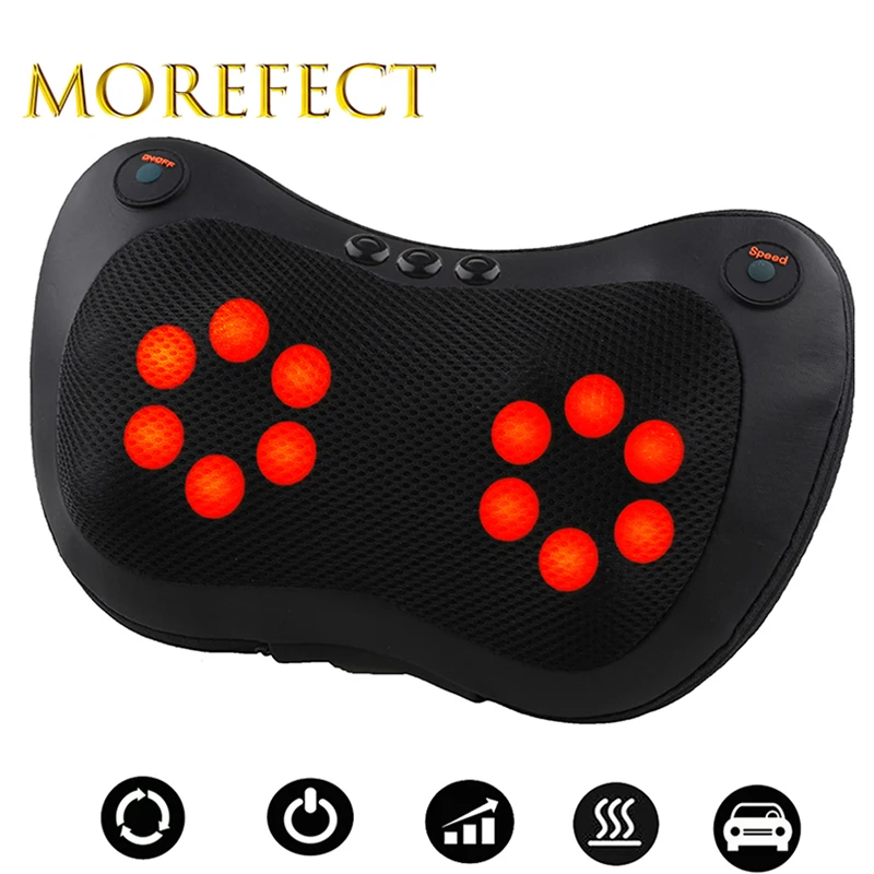 Relaxation Massage Pillow Vibrator Electric Shoulder Back Heating Kneading Infrared therapy shiatsu Neck Pillow Massager