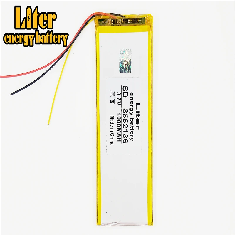 3 линии 3552136 3550135 7 V 4000mah литровая батарея литий полимерный планшет средняя