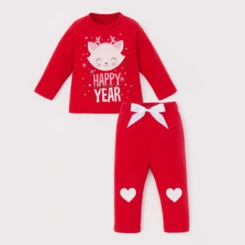 

Set: jumper and trousers Baby I "Cat", red, size 24, 68-74 cm 4361390