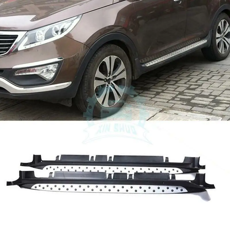 Боковой Шаг подходит для KIA Sportage R 2010- Беговая доска Nerf бар протектор автомобильные аксессуары модификация автомобиля
