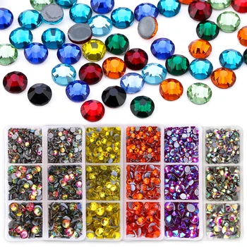 

Great value 3160pcs in 2 Boxes Hot Fix Rhinestones Hotfix With 6 Different Mix Size Rhinestone