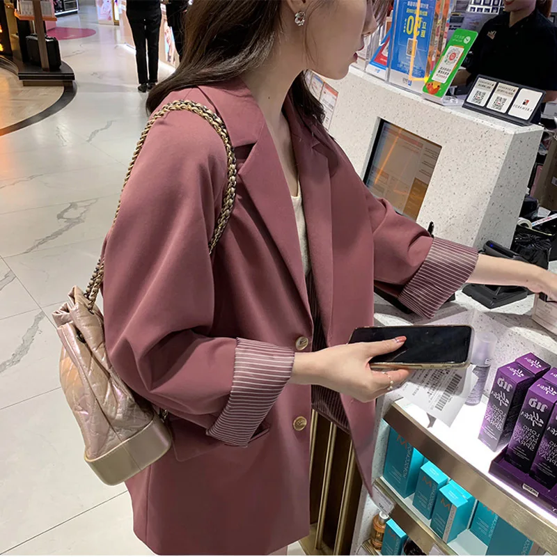 

2019 Autumn New Products WOMEN'S Dress Effortless Fashionable Experience! Beautiful Commuting Doubled Cuff Suit Jacket Long Slee