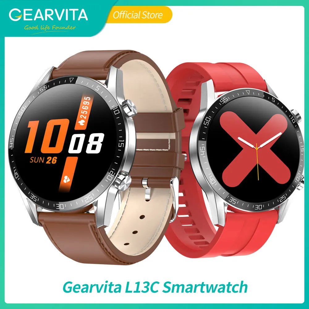 

Gearvita 2020 New L13C Smart Watch ECG Heart Rate Blood Pressure Bluetooth Call Notifications Sync VS L12 L13 SmartWatch