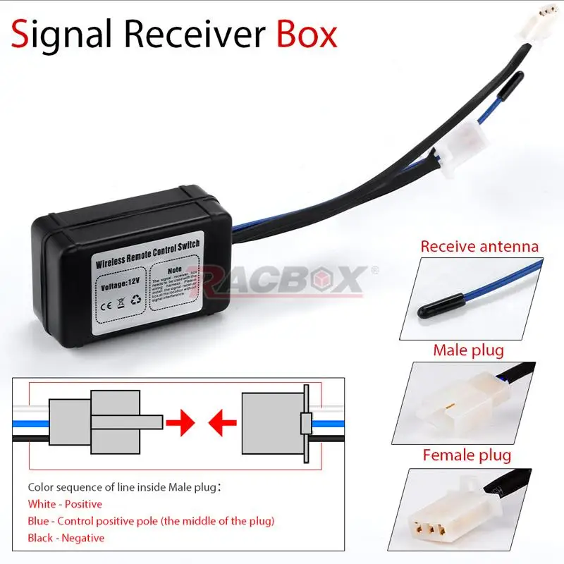 LED Wiring Harness Offroad LED Work Light Bar Wireless Remote Control Switch 12V 40A For LED Spotlights Driving Work Fog Lamp