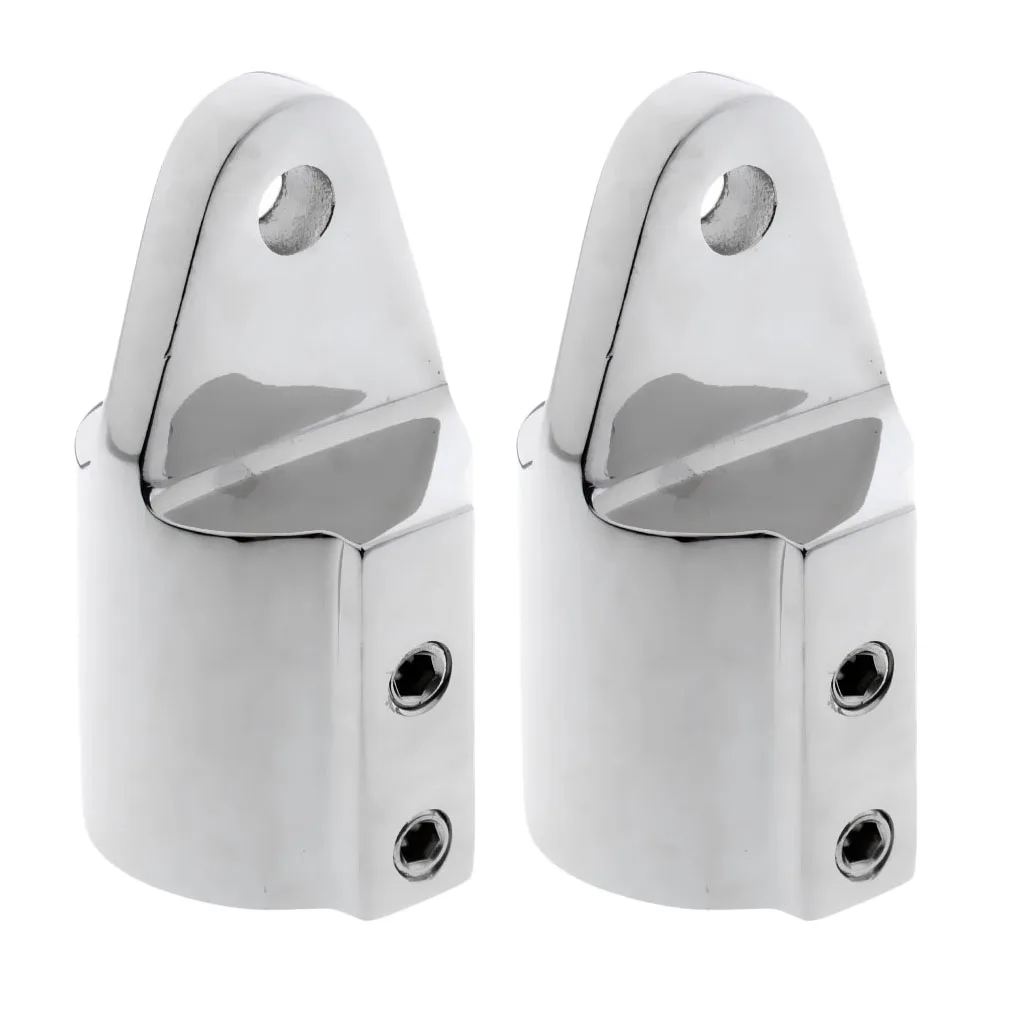2x Bimini Top Eye End Cap Fits 25mm Pipe Stainless Steel 316 Marine Hardware