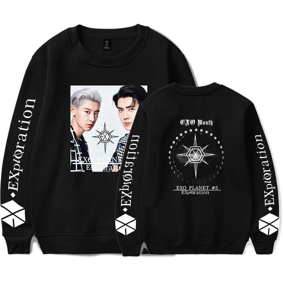  EXO PLANET#5 sweatshirts Women 2019 New Printed Sweatshirt Hooded Pullover Plus Size EXO PLANET#5 H