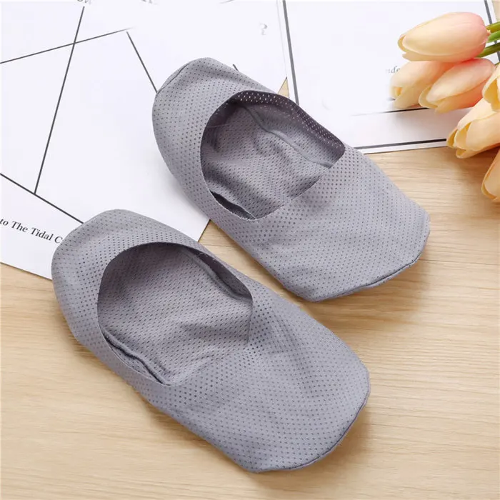 Дышащие невидимые силиконовые Нескользящие шелковые носки-лодочки Бесшовные Короткие носки мужские SER88