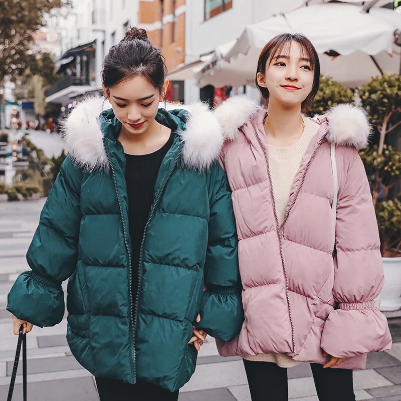 

Double 12 Main Push CHIC down Coat Women's INS down Jacket Cotton-padded Clothes Students Puffy Online Celebrity Style Thick Cot