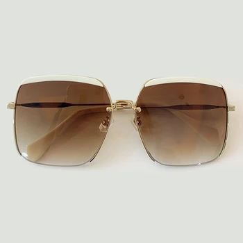 

Oversized Square Sunglasses Women Men Luxury Brand Metal Frame Gradient Sun Glasses Vintage UV400