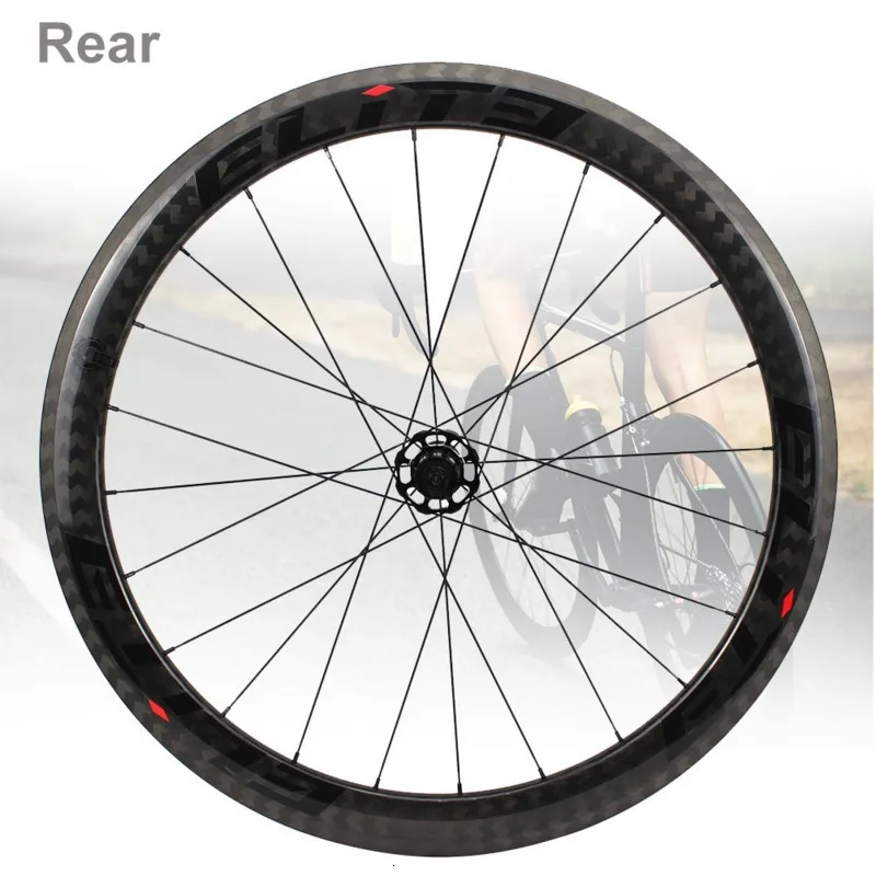 Discount Elite 700c Carbon Bicycle Wheel Road Bike Wheelset Pro Series YAn R10 HUB 30/38/47/50/60mm 12K Twill Tubular Clincher Tubeless 2