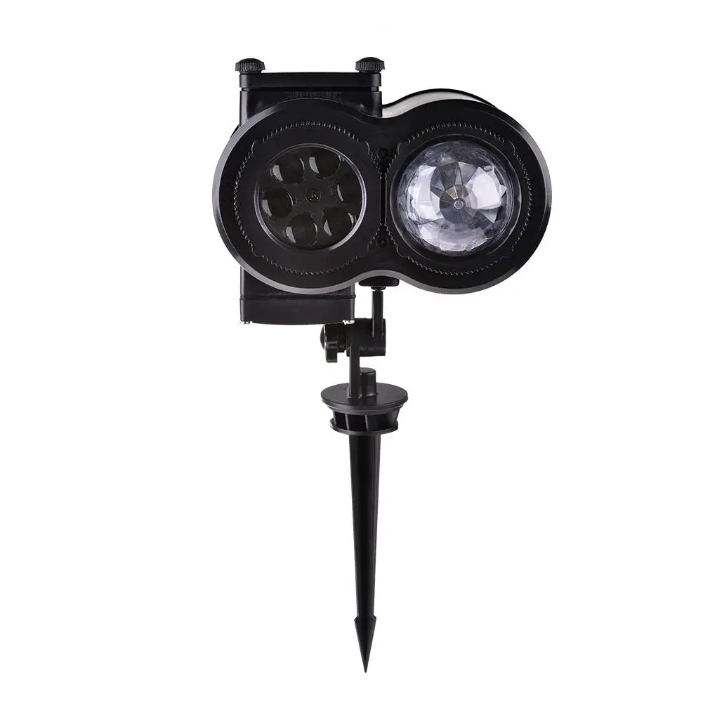 AUGKUN Dual Tubes Type Pattern Ripple Lamp Film Projector Lamp Marine Light 16 Patterns Stage Colorful Film Projection Light