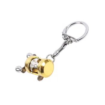 

Fish Wheel keychain Gold Color Fly Fisherman Spinning Fishing Reel Charactor Miniature Key chain With Key Ring 2019