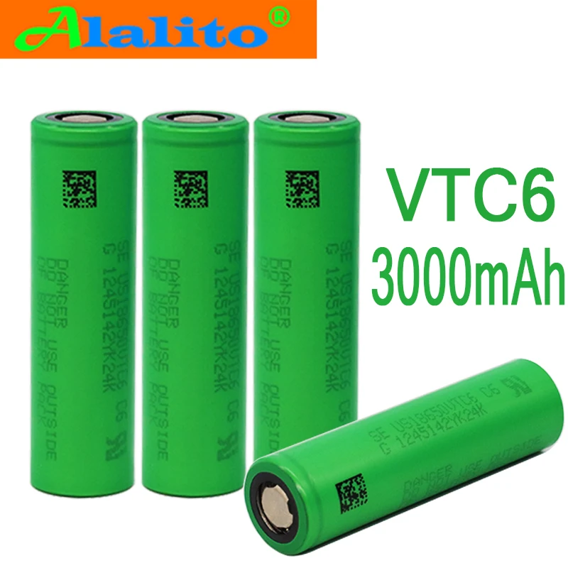 2019/100% оригинал VTC6 18650 V 3000 mAh литий-ионный 3 7 batera para SONY us18650 vtc6 USO juguetes herramient as |